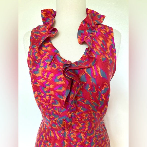 RACHEL ZOE 100% Silk Ruffle Dress - Picture 5 of 16